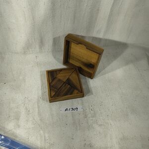 Tangram Wooden Puzzle Brain Teaser Mind Game Brain Training 5" X 5" 1"